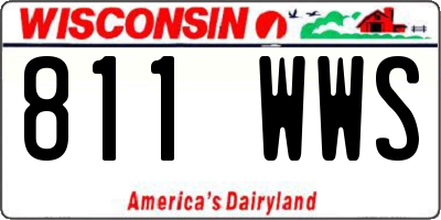 WI license plate 811WWS