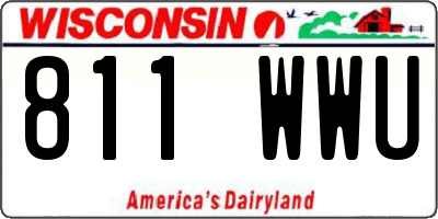 WI license plate 811WWU