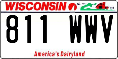 WI license plate 811WWV