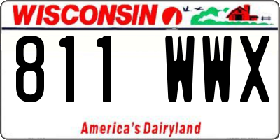 WI license plate 811WWX