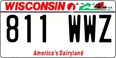 WI license plate 811WWZ