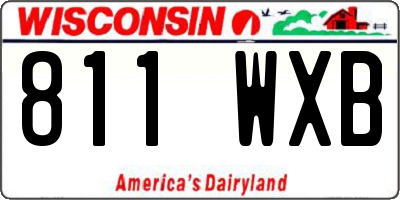 WI license plate 811WXB