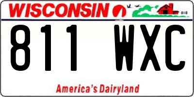 WI license plate 811WXC