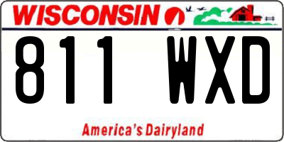WI license plate 811WXD