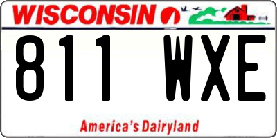 WI license plate 811WXE