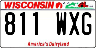 WI license plate 811WXG