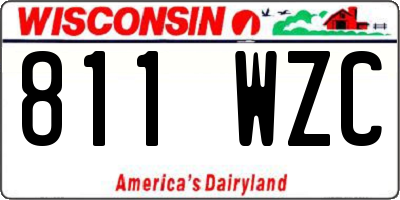 WI license plate 811WZC