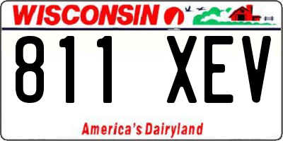 WI license plate 811XEV