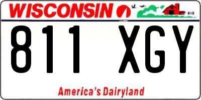 WI license plate 811XGY