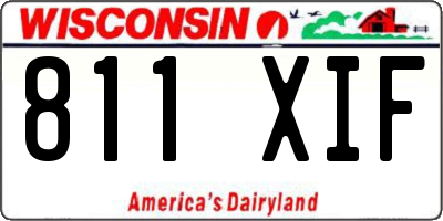 WI license plate 811XIF