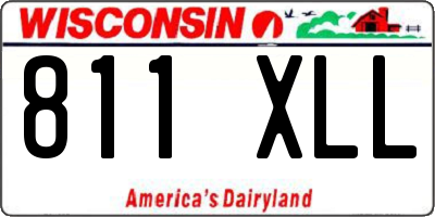 WI license plate 811XLL