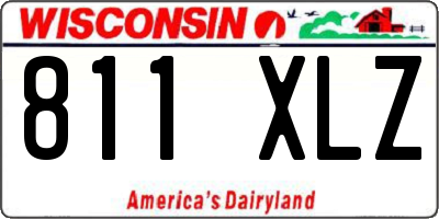 WI license plate 811XLZ