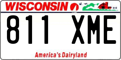 WI license plate 811XME