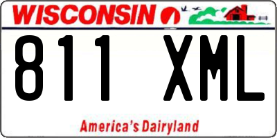 WI license plate 811XML