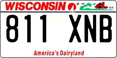 WI license plate 811XNB