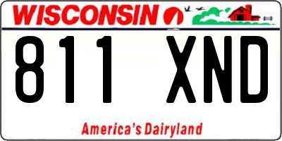 WI license plate 811XND