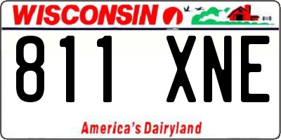 WI license plate 811XNE
