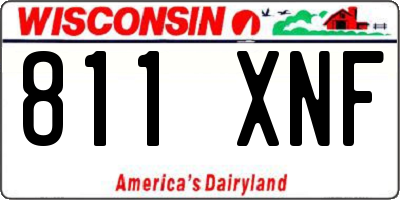 WI license plate 811XNF