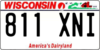 WI license plate 811XNI