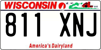 WI license plate 811XNJ