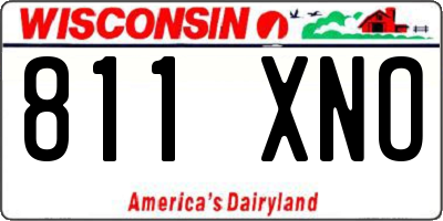 WI license plate 811XNO
