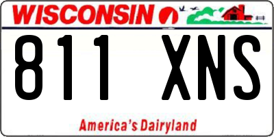 WI license plate 811XNS