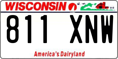 WI license plate 811XNW