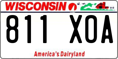 WI license plate 811XOA