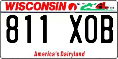 WI license plate 811XOB