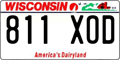 WI license plate 811XOD