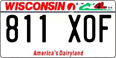 WI license plate 811XOF