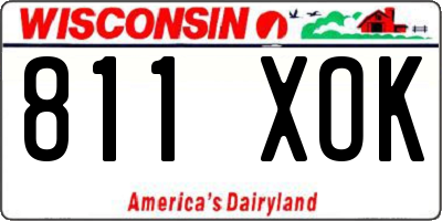 WI license plate 811XOK