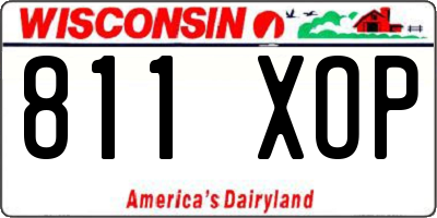 WI license plate 811XOP