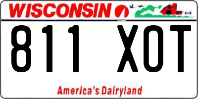 WI license plate 811XOT