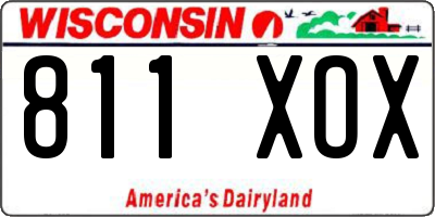 WI license plate 811XOX