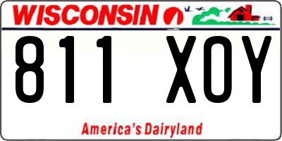 WI license plate 811XOY