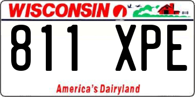 WI license plate 811XPE