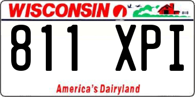 WI license plate 811XPI