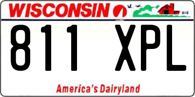 WI license plate 811XPL
