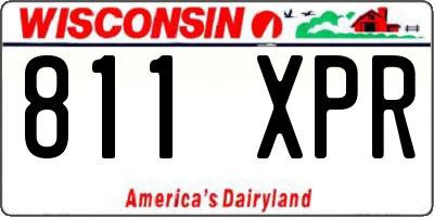 WI license plate 811XPR