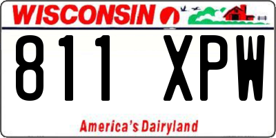 WI license plate 811XPW