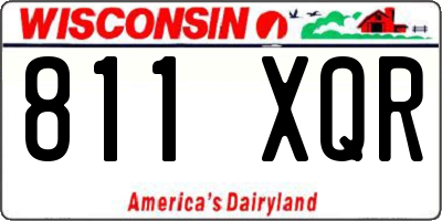WI license plate 811XQR