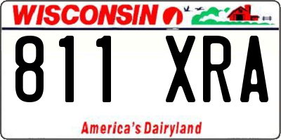 WI license plate 811XRA