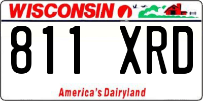 WI license plate 811XRD