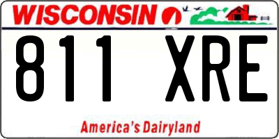 WI license plate 811XRE