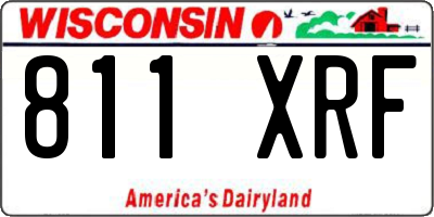 WI license plate 811XRF