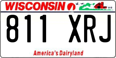 WI license plate 811XRJ
