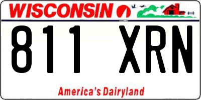 WI license plate 811XRN