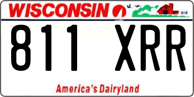 WI license plate 811XRR
