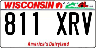 WI license plate 811XRV